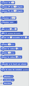 Palette des blocs