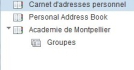 Liste des carnets d'adresses