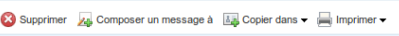 Actions sur les contacts