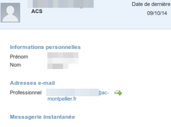 Informations sur le contact