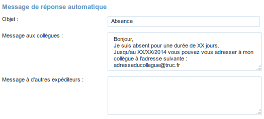 Rédaction du message
