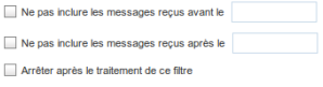 Autres options de filtre